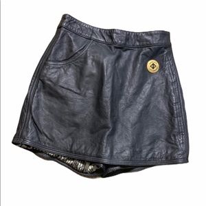 Harley Davidson leather skort/skirt